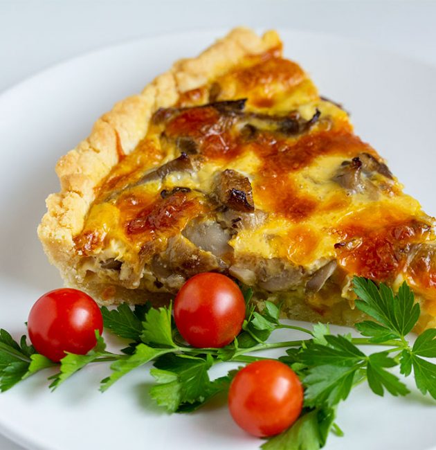 Quiche s gljivama