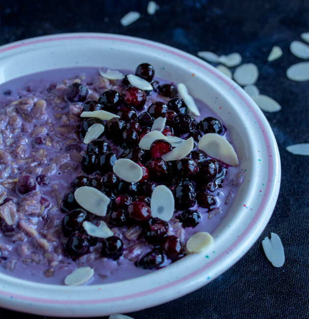Zobena kaša s borovnicom recept