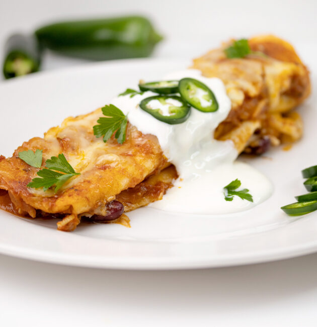 Enchilada s piletinom i grahom