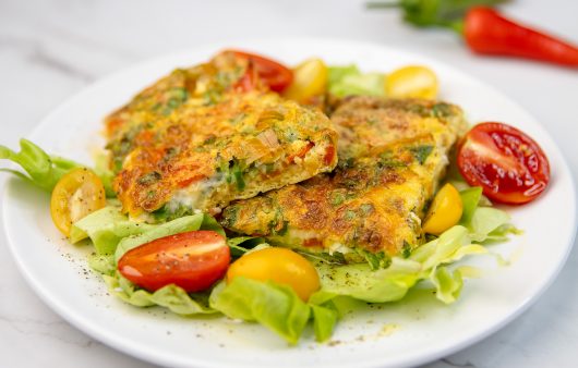 Omlet iz friteze na vrući zrak