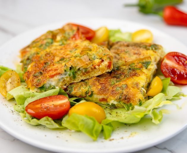 Omlet iz friteze na vrući zrak